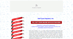 Desktop Screenshot of gulfcoastaquatics.com