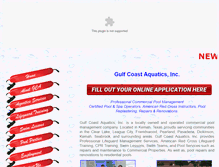 Tablet Screenshot of gulfcoastaquatics.com